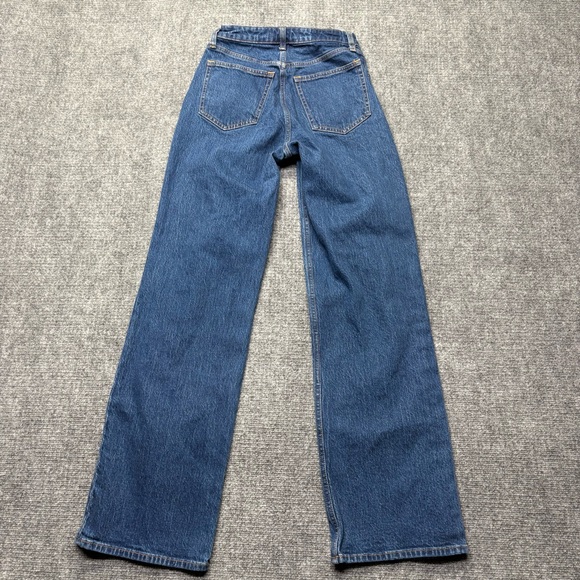 Abercrombie Fitch Jeans Womens 26 Long Blue 90's Relaxed High Rise Curve Love - Picture 2 of 13